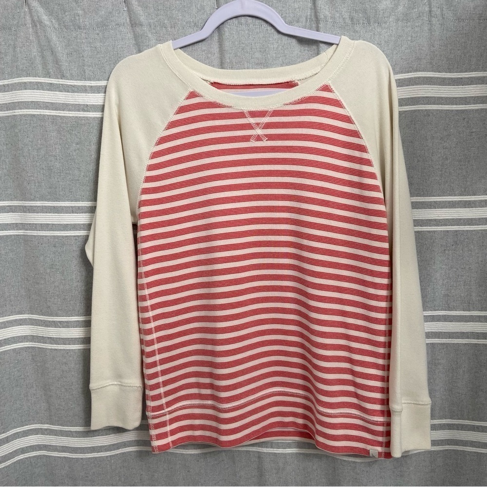 Eddie Bauer / Pink & Cream Long Sleeve Shirt Size M